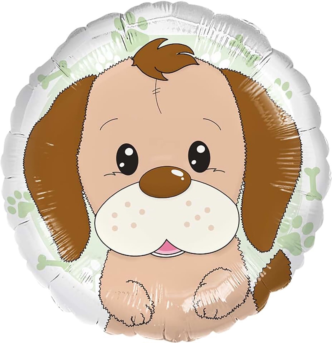 Folieballon, luchtballon, speelse hond, effen folieballon, verpakt 45 cm, geschikt voor helium, Riethmüller party, decoratie, reuzenballon