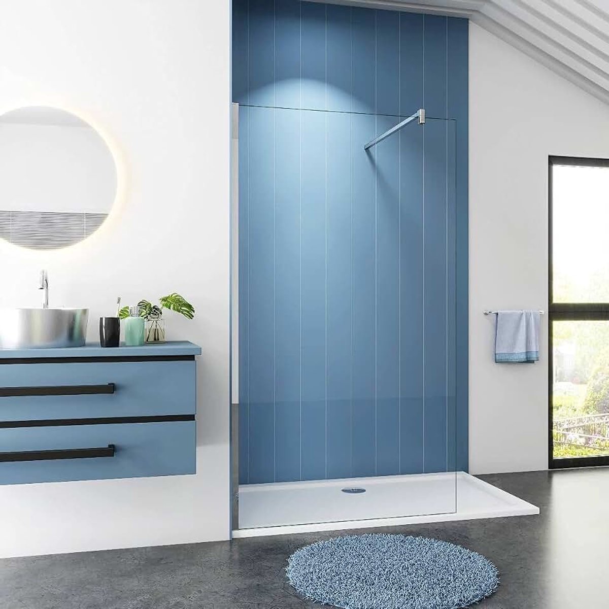 Inloopdouche Magnolia 60x200 10mm Helder Glas Antikalk Chroom