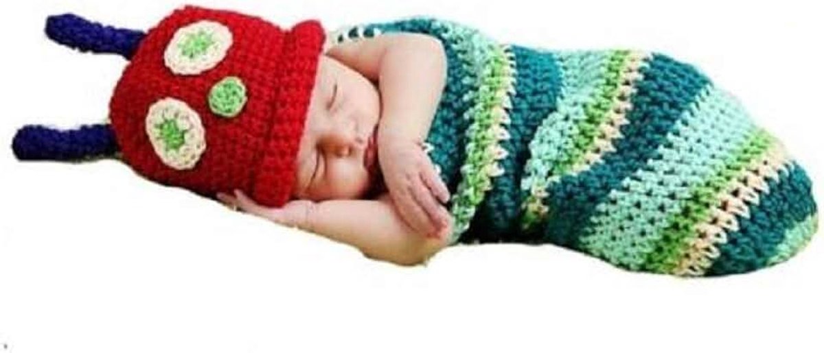 Pasgeboren baby meisje/jongen gehaakt gebreid kostuum foto fotografie rekwisieten hoeden outfits