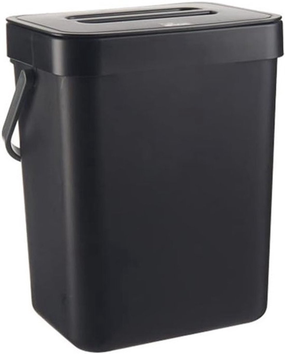 Praktische 3L keukencompostbak met deksel - Wandmontage-afvalcontainer voor huishoudelijk gebruik en duurzaam afvalbeheer