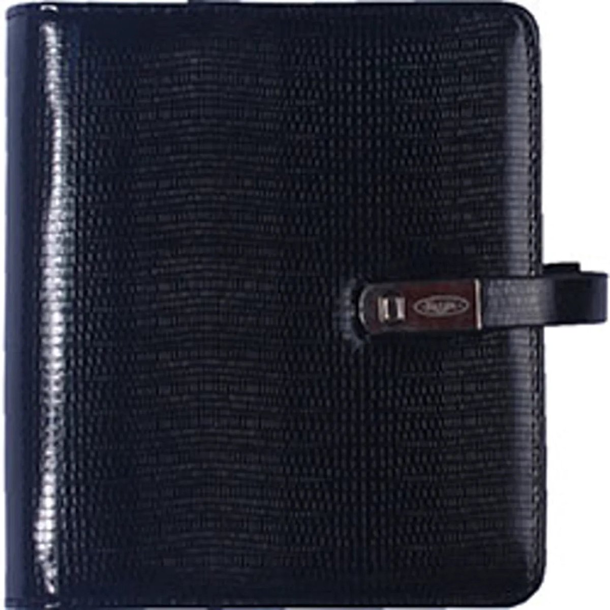 1311-44 Pocket organizer – Agypa, zwart met hagedissenreliëf, kunstleer 1 week per 2 paginas 2026-2027-2028