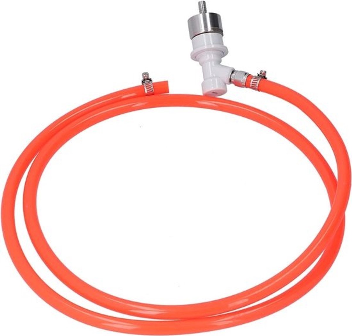 Ball Lock Bierlijn Assemblage met Buigzame Gas Hose en 5/16in Carbonatiekap voor Bier- en Frisdrankdispenser, Ideaal voor Thuisbrouwerij en Tapinstallaties