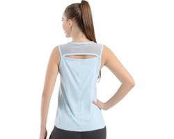 Dames sporttops sneldrogend voor tennis en golf, ademend mesh design, mouwloos voor yoga en hardlopen
