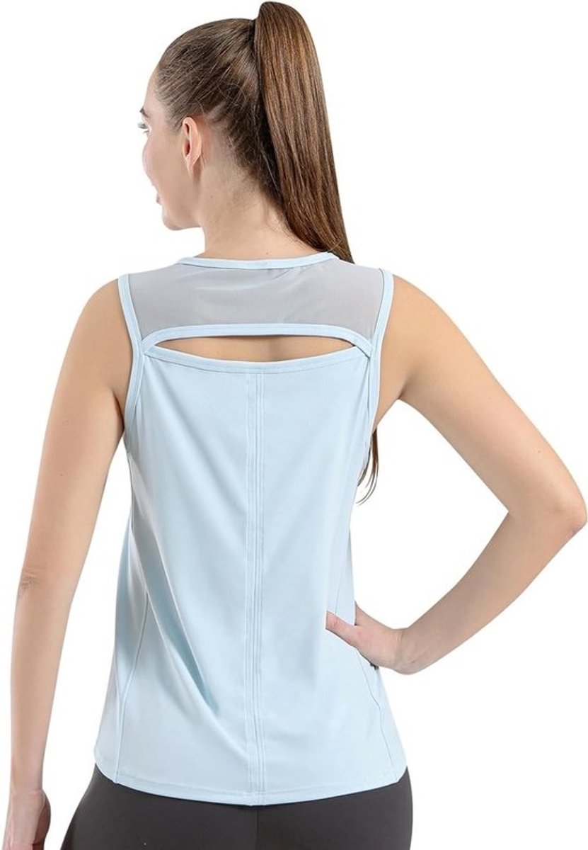 Dames sporttops sneldrogend voor tennis en golf, ademend mesh design, mouwloos voor yoga en hardlopen