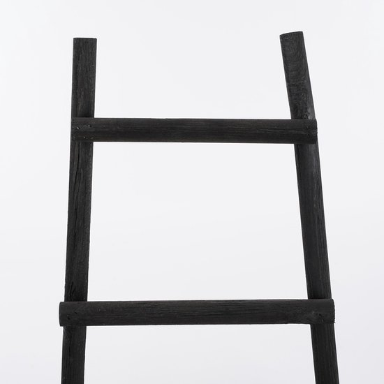 Zwarte decoratieladder, l29xw49xh119cm
