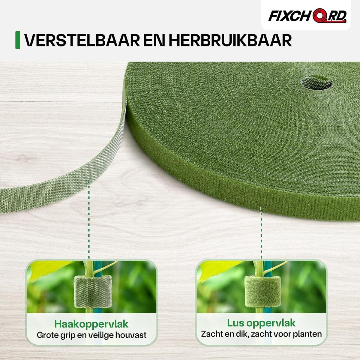 Bindtang planten - Gras Groen - 30 m - Weerbestendige Plantenband van Duurzaam Materiaal - Voor Tuin en Klimplanten