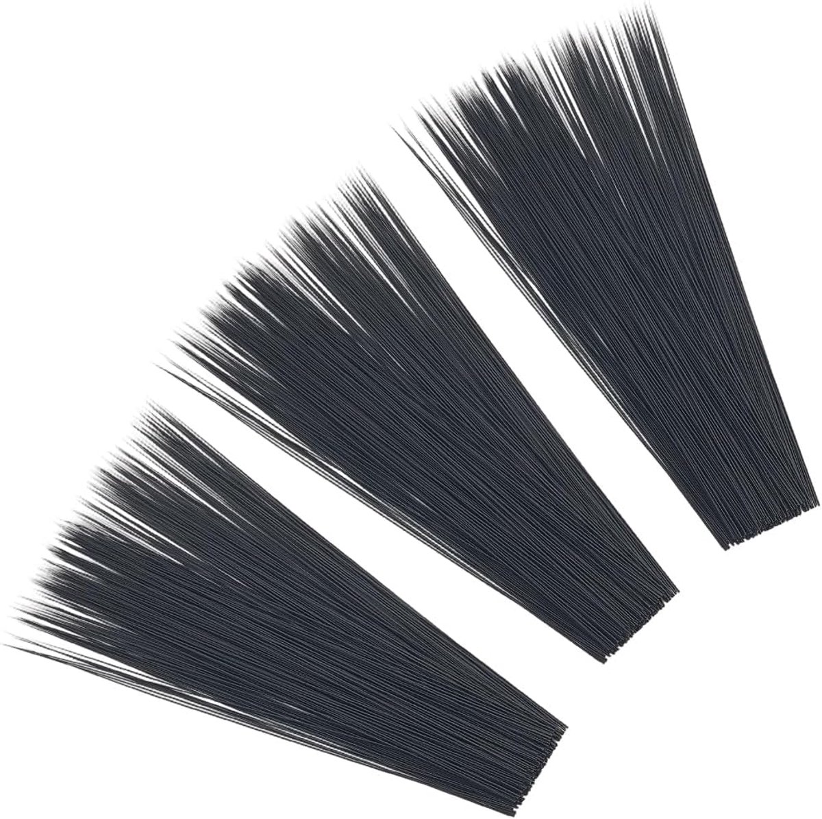900Pcs Zwarte Gesimuleerde Dier Snorhaar Plastic Kunstmatige Baard Kat Gezicht Kostuum Kit Faux Bont Naald Vilten Dieren Gevulde Handgemaakte Muppet Whiskers voor Diy Crafting Kitty
