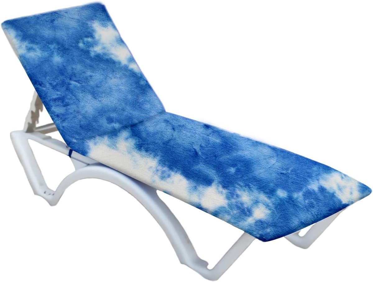 Strandstoelhoes, microvezel, sneldrogende ligstoel, draagbare zachte stoelhoes voor zomervakantie, zwembad, tuin en strand (75 x 210 cm) (A)