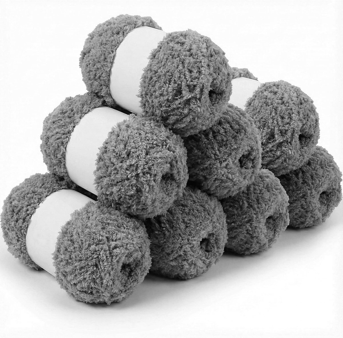 Garenset van 8 x 50 g, grof garen voor handbreien, dikke pluizige wol, zachte dikke wol voor gehaakte dekens, sjaals, hoeden, speelgoed, doe-het-zelf projecten (8 stuks