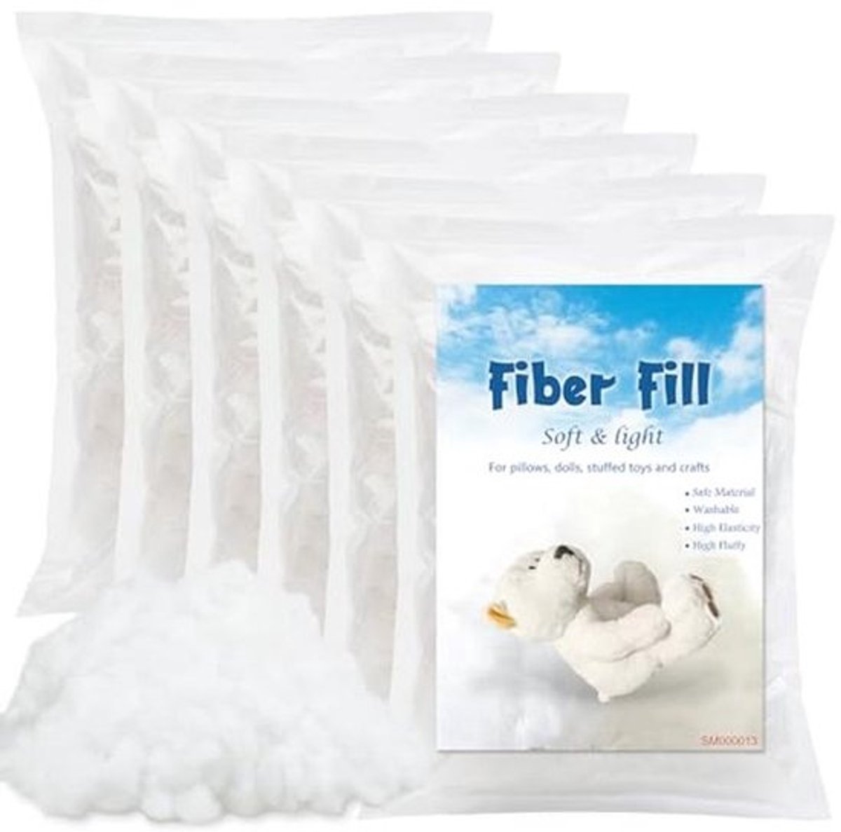 Polyester Vulling - Fiberfill Vulling - Knutselen en Decoratie - Hoge Veerkracht - 900g - Wit