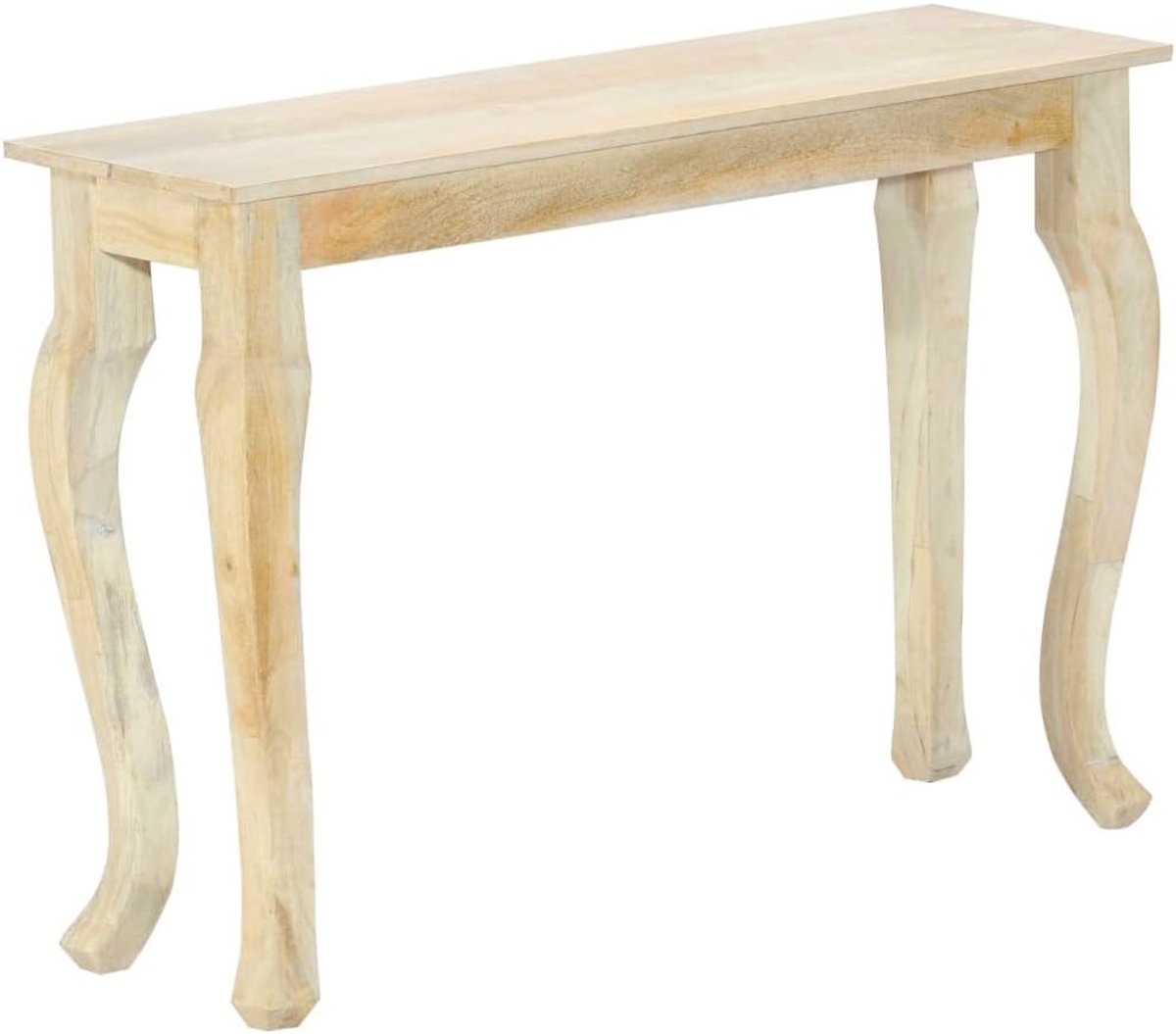 Massief mangohout klassieke consoletafel gebogen lijnen 110 x 35 x 77 cm