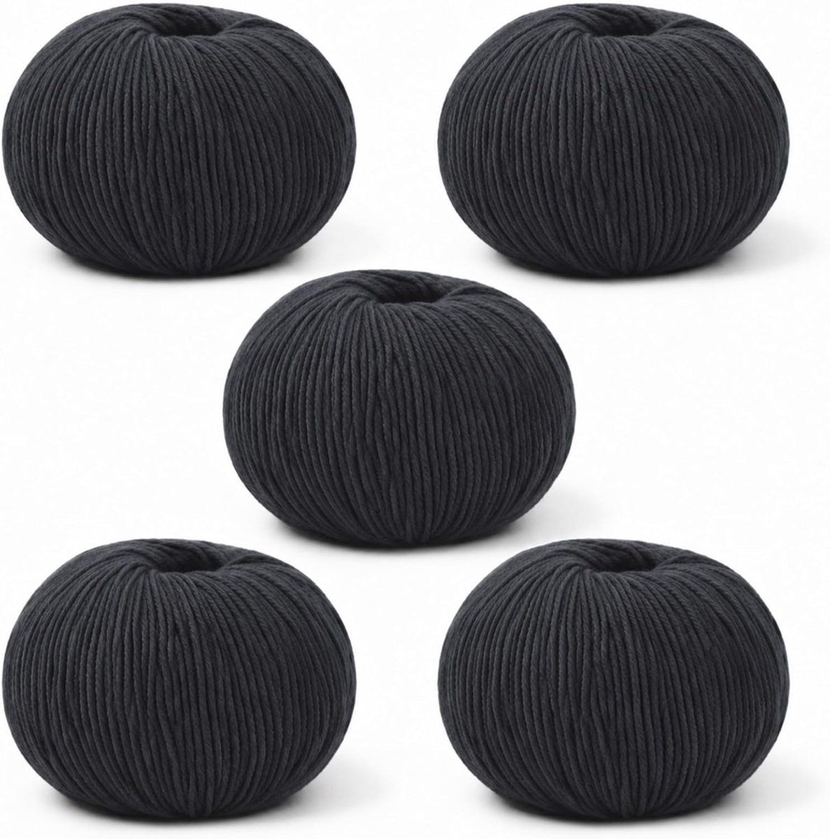 Merinowol om te breien 500 g (5 x 100 g), babywol zacht, donkergrijs