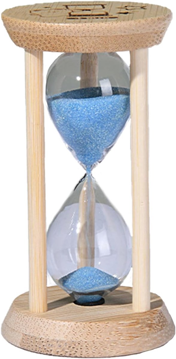 Lichtgevende Zandloper Ornamenten High-End Creatieve Timer Glas Drijfzand Tijd Tandenpoetsen (10 Minuten Blauw)