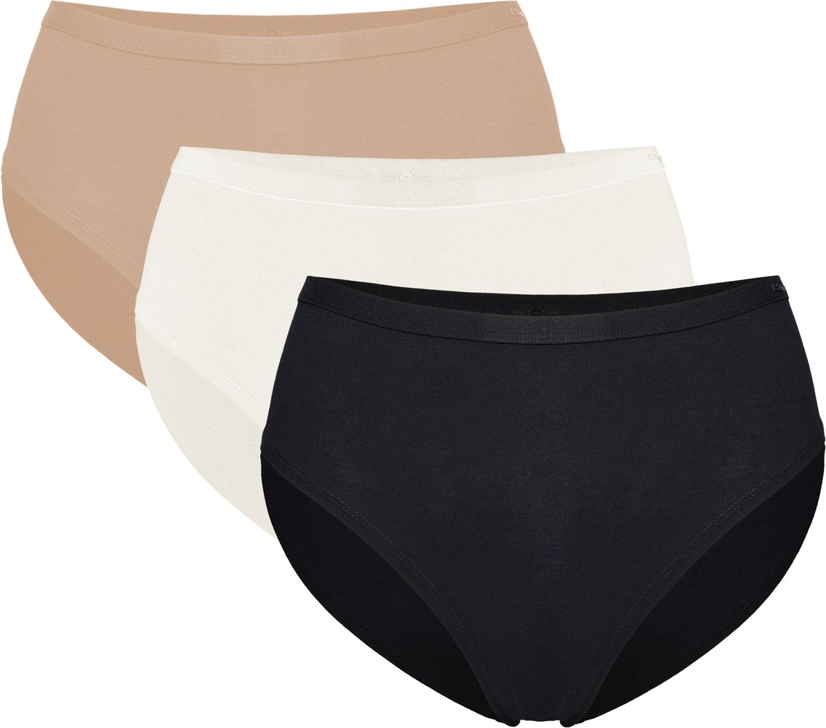 Esotiq Patsy - Dameshipster - 3-pack - Zwart, Crème en Beige - M