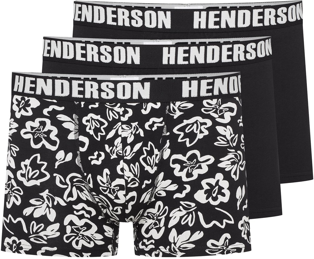 Henderson Orchid - Boxershorts - 3-pak - Lange pijpen - Zwart en wit - 3XL