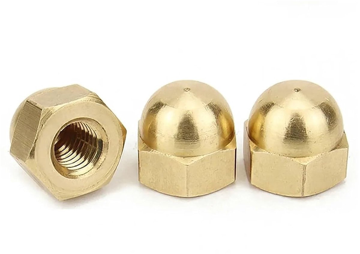 koepelmoeren, Messing kap zeskantmoeren M3-M16 DIN1587 assortiment(M16 2pc)