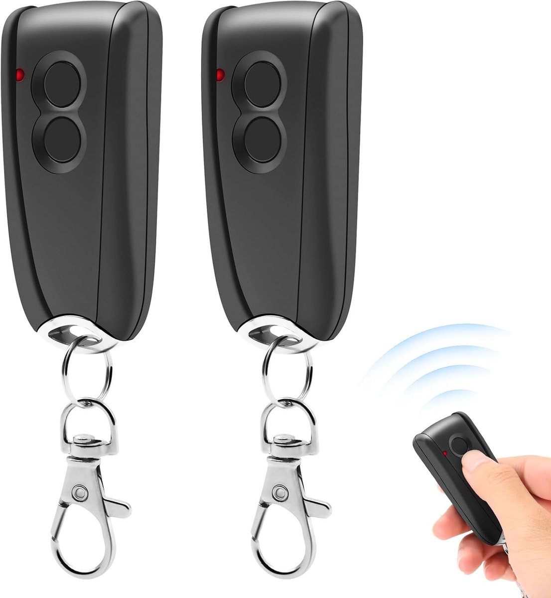 2 stuks afstandsbediening voor Horman, afstandsbediening voor poort voor EcoStar RSC2-433, RSE2-433, RSZ1-433 2 kanalen, handzender voor EcoStar 500/700/800 voor Portronic D2500/D5000/S4000