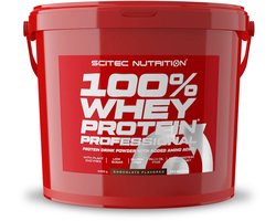 Scitec Nutrition® - 100% Whey Protein Professional (4000 gram - Chocolate) - Chocolade - 133 eiwitshakes - Premium proteine poeder met leucine, glutamine, arginine, taurine, papaïne en bromelaïne