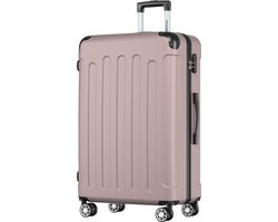 TRVLMORE Reiskoffer Groot - 76 × 49 × 29 cm - 110L - Cijferslot - 4 Spinnerwielen 360° - Roségoud