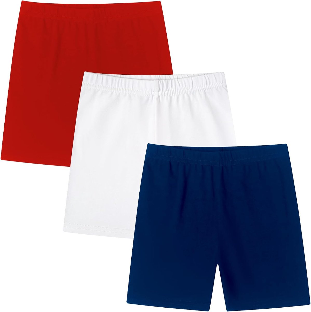 Fietsbroek voor meisjes, sportbroek, korte leggings, sportshorts, katoen, zomerbroek, 5-14 jaar, 3 paar