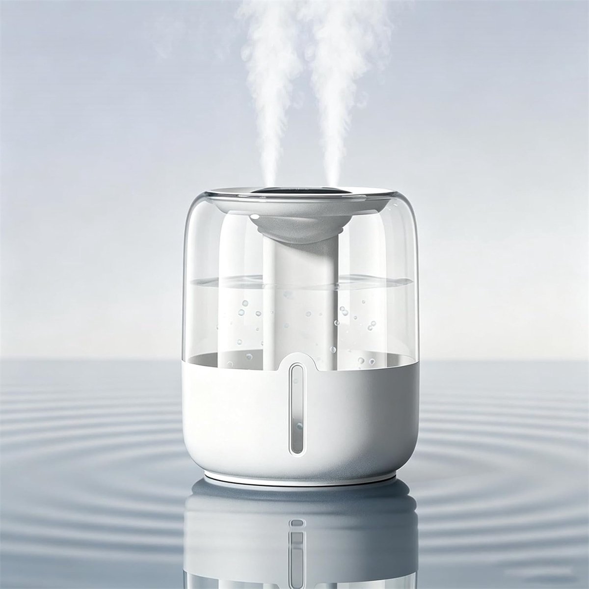 carmdering - Luchtbevochtiger 6,8L – Top Fill – Dubbele Sproeikop – Stil – Digitaal Display