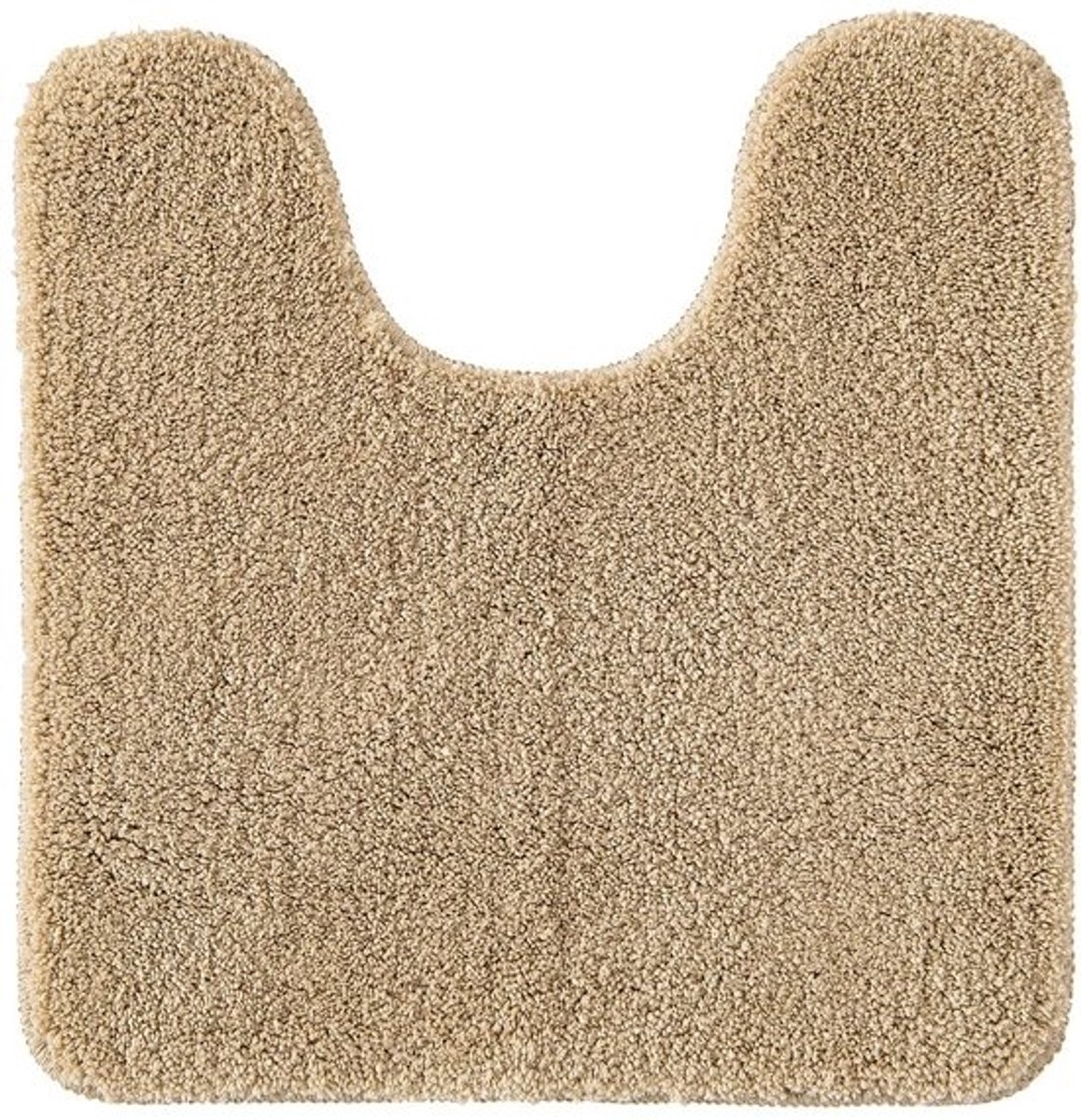 Antislip U-vormige Badmat - Absorberend en Zacht Microvezel Tapijt voor de Badkamer - Beige 45x45 cm