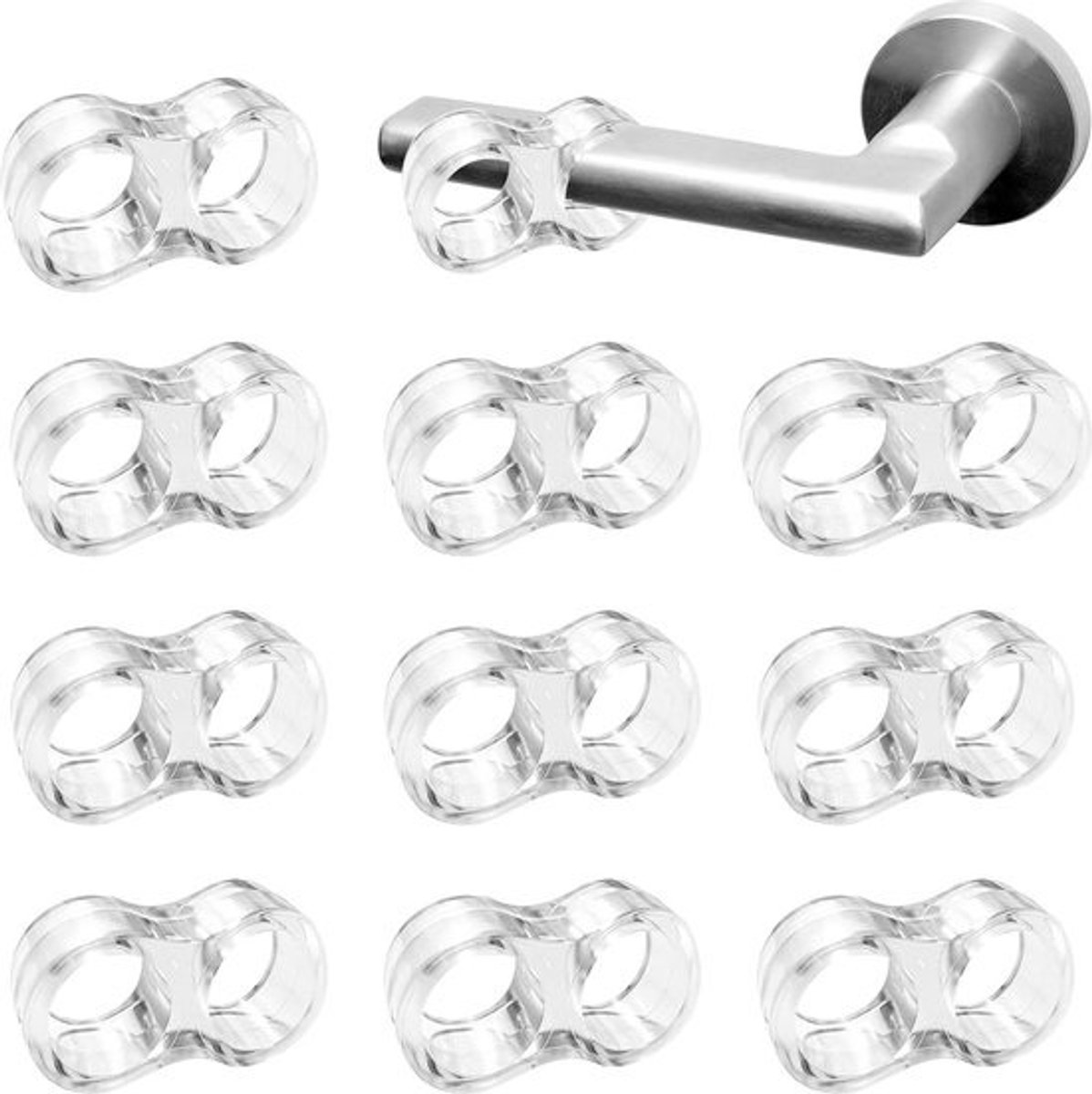 Deurstoppers siliconen - verpakking van 10 stuks - deurgreep bumper - flexibele deurstopper - bescherming van muren en meubels