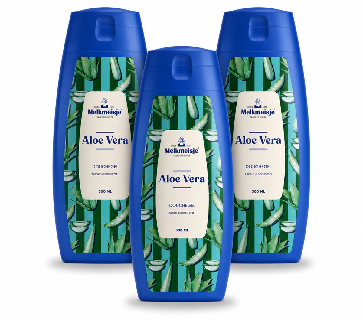 3 x Melkmeisje – Douchegel – Aloe Vera – Zacht Huidgevoel – 300 ml - Voordeelverpakking - 3 stuks
