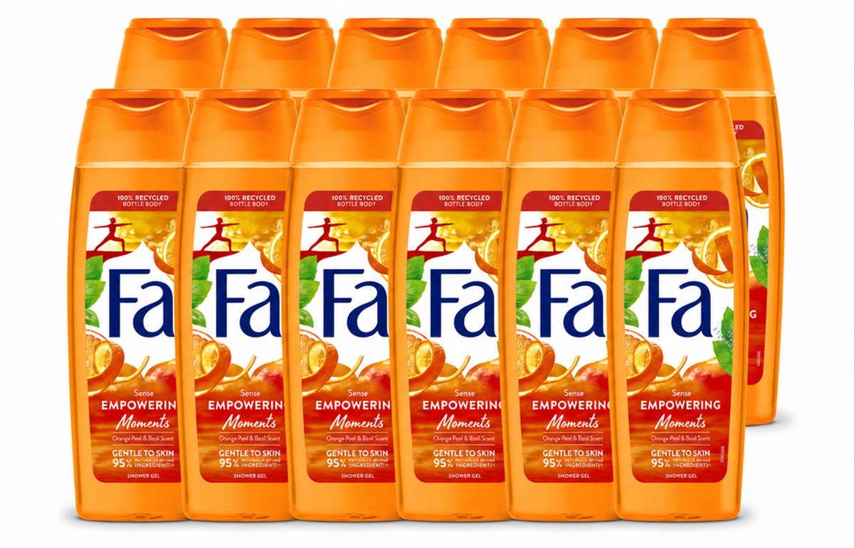 12 x Fa – Douchegel – Empowering Moments – 250 ml - Voordeelverpakking - 12 stuks