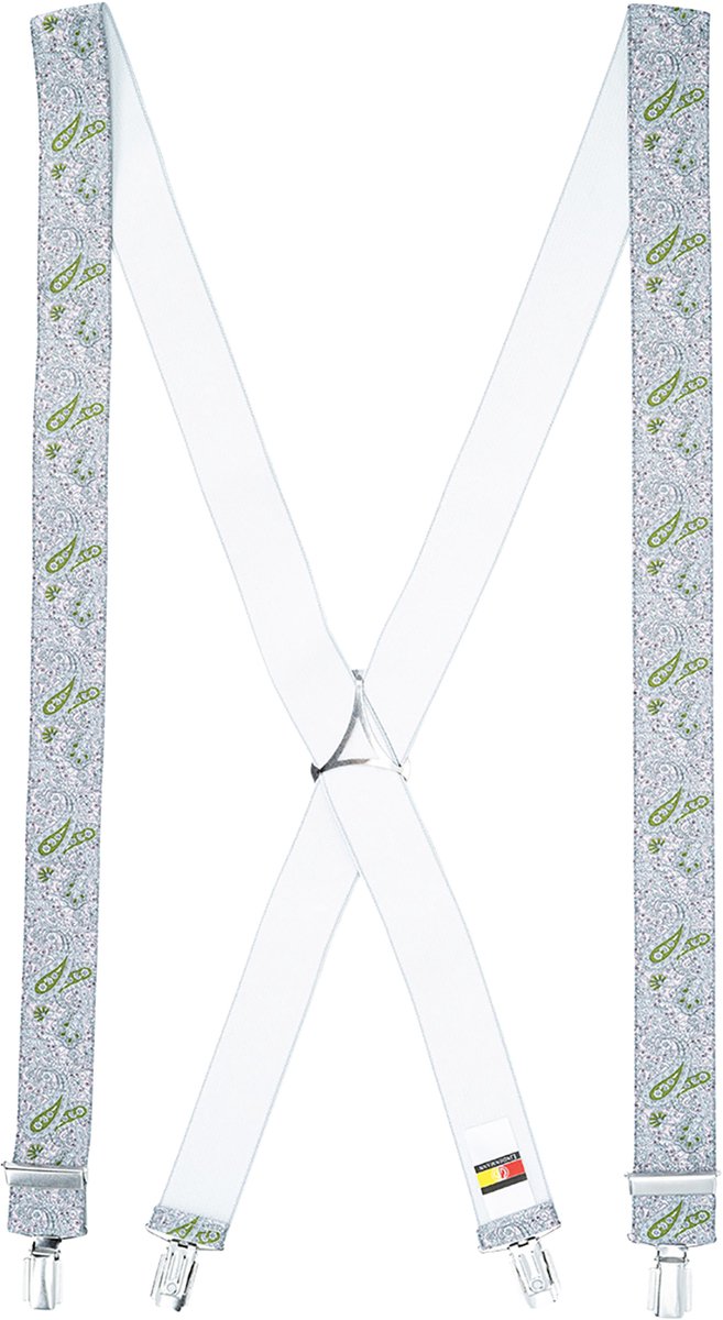 LINDENMANN heren bretels X-vorm - roze dessin
