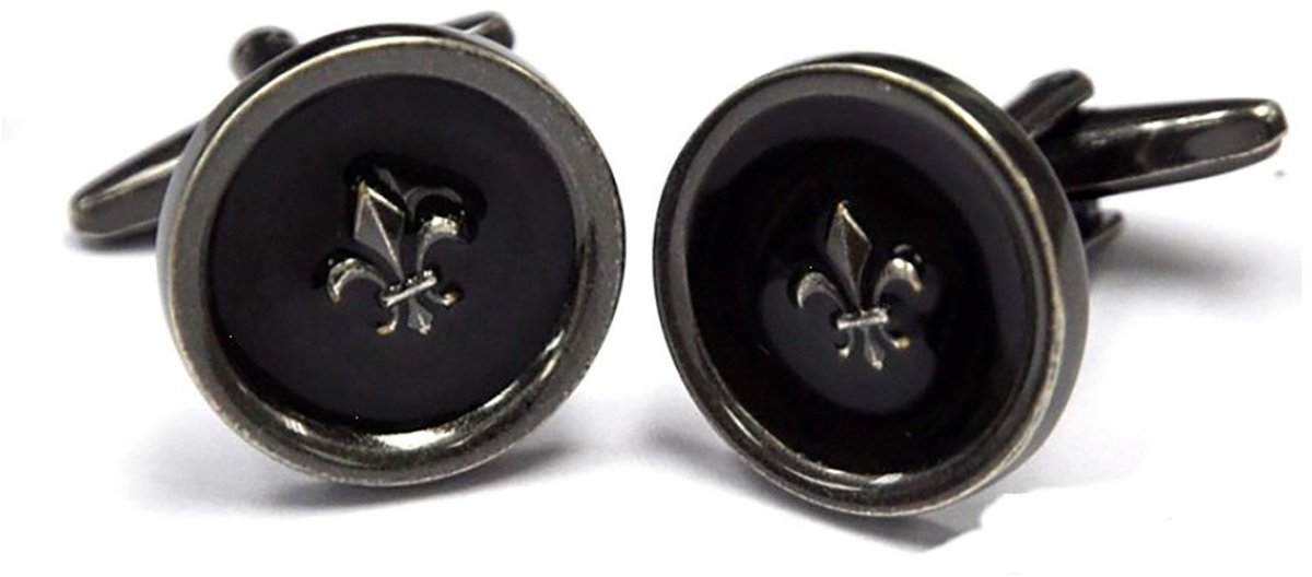 LINDENMANN heren manchetknopen gunmetal - donkergrijs