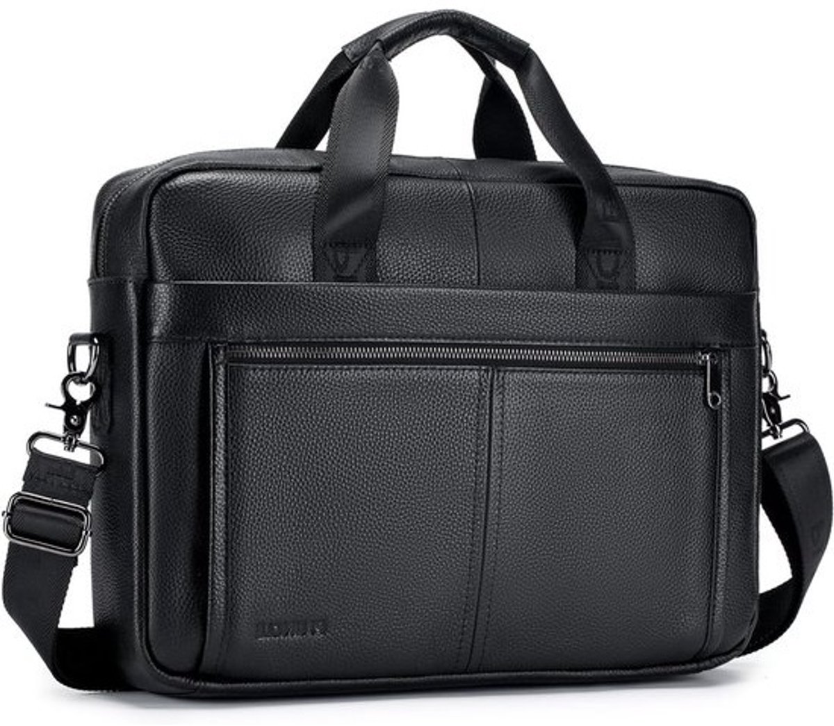 Leren laptoptas voor 15.6 inch laptops, grote schoudertas voor mannen, vintage zakelijke tas voor A4-documenten en kantoorgebruik, perfect voor reizen en college