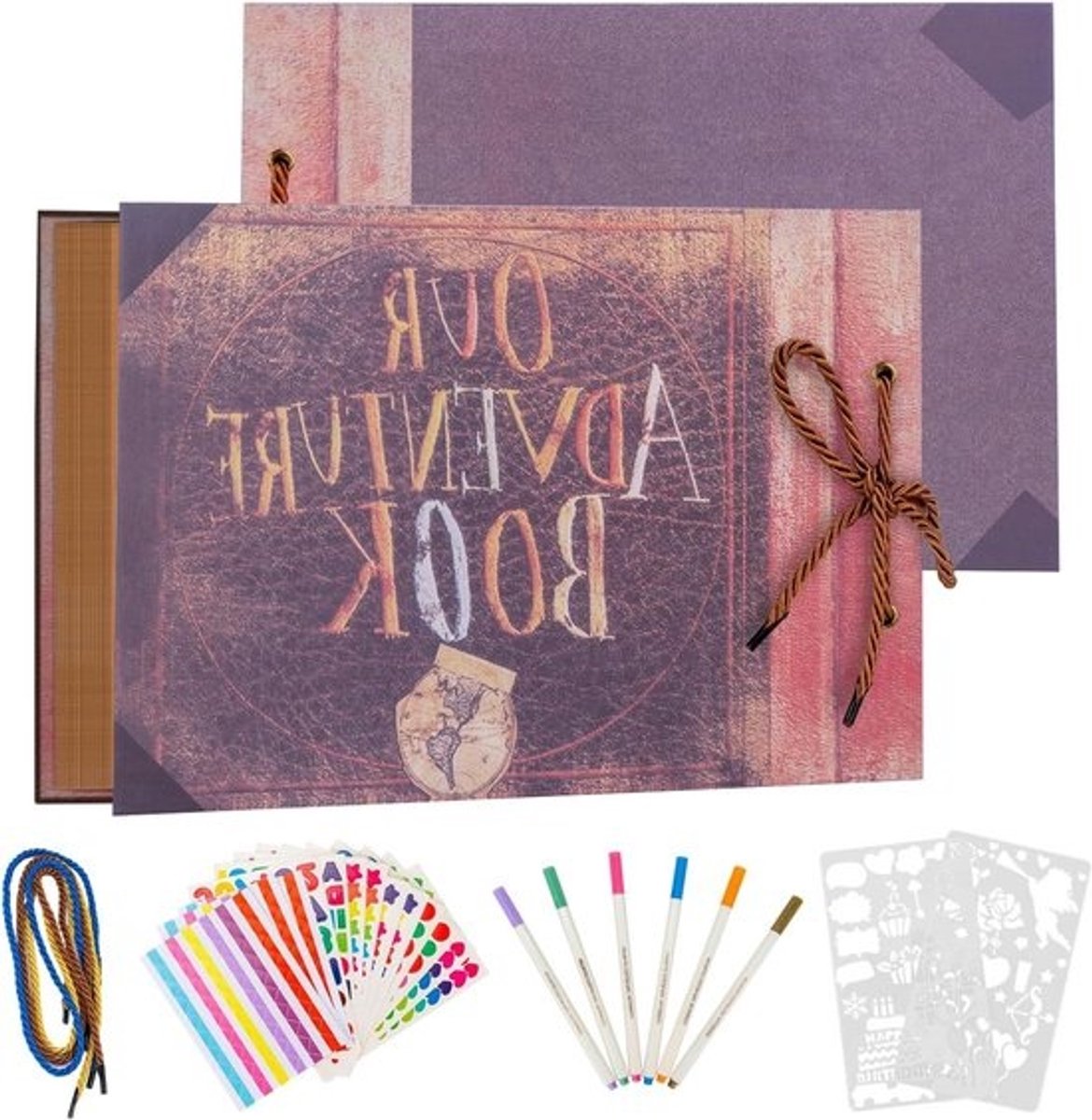 DIY-fotoalbum voor avontuurlijke herinneringen, scrapbookalbum voor reizen, bruiloften en verjaardagen - Ideaal cadeau voor vrouwen
