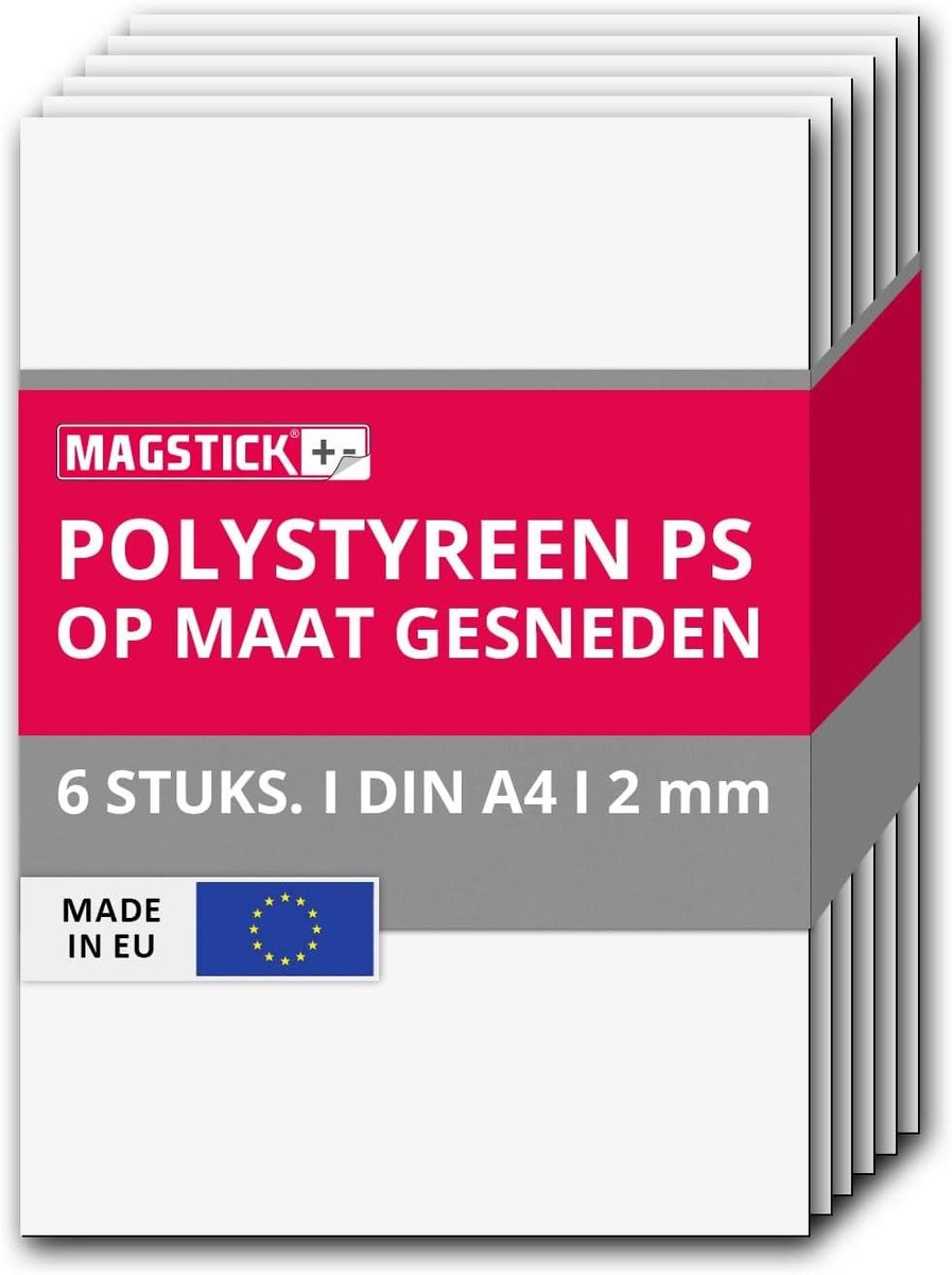 Fotopolymeer plaat - Wit - A4 29,7 x 21 cm - 2 mm Polystyreen Kunststof - Voor Modelbouw en Creatief Gebruik