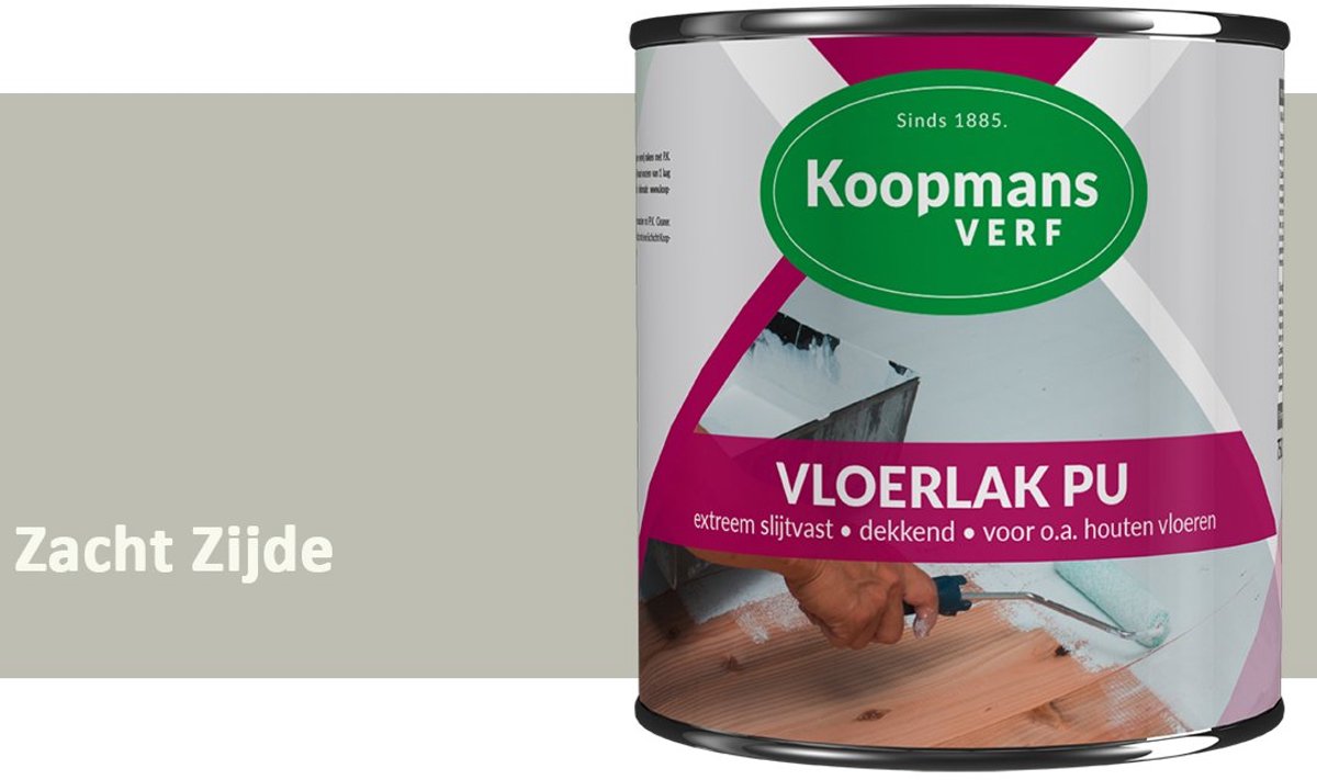Koopmans Vloerlak PU Zijdeglans – Slijtvaste Lak voor Houten Vloeren, Trappen & Meubels – Krasvast – Binnen – Zacht Zijde – 2,5 l
