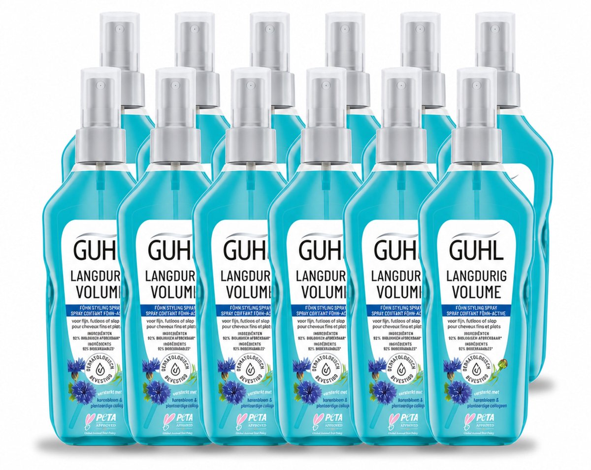 12 x Guhl - Styling Spray - Föhn Active - 125 ml - Voordeelverpakking - 12 stuks