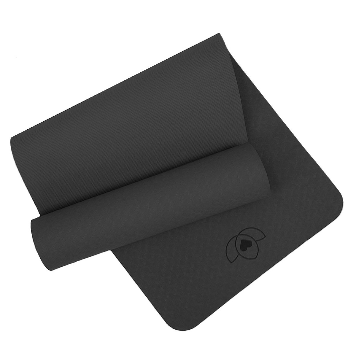 Pilates mat TPE extra dik 10 mm zwart - Lotus