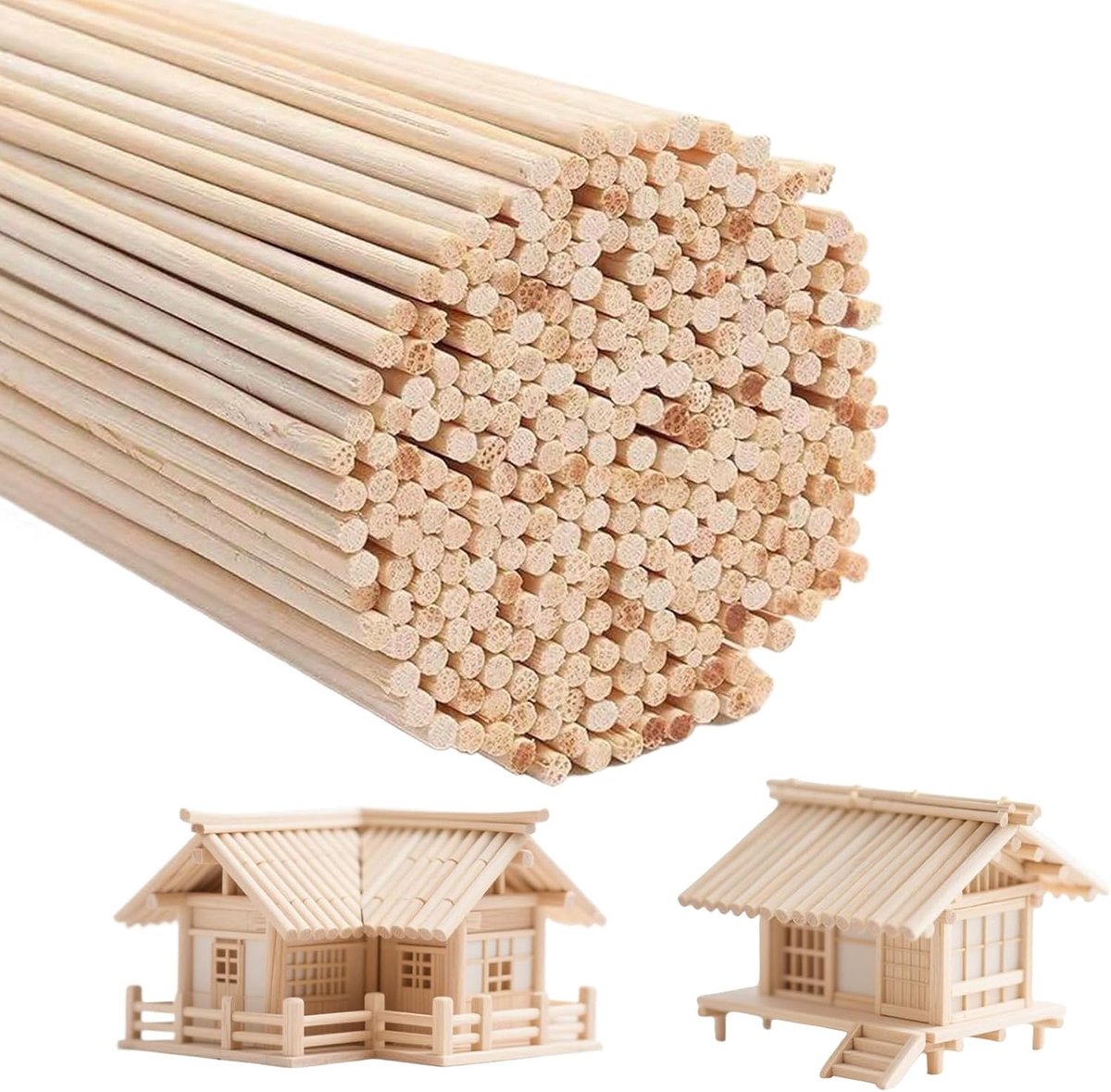 Houten stokjes, 30 cm, houten stokken om te knutselen, 30 cm x 3 mm, voor kandissuikerstokjes, suikerspin, doe-het-zelf geschenken, kunst, handwerk, knutselen