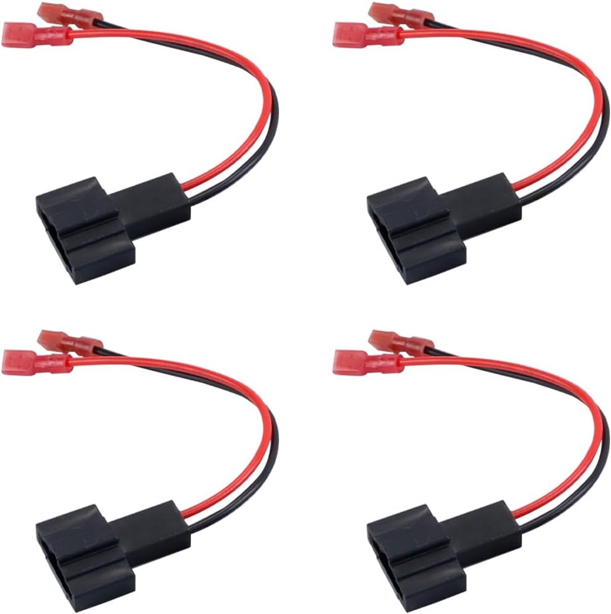 4 stuks autoluidsprekeradapterkabel, autoaccessoires vervangende kabelboomadapterconnector, compatibel met Audi A4 A6 Q5 Q7