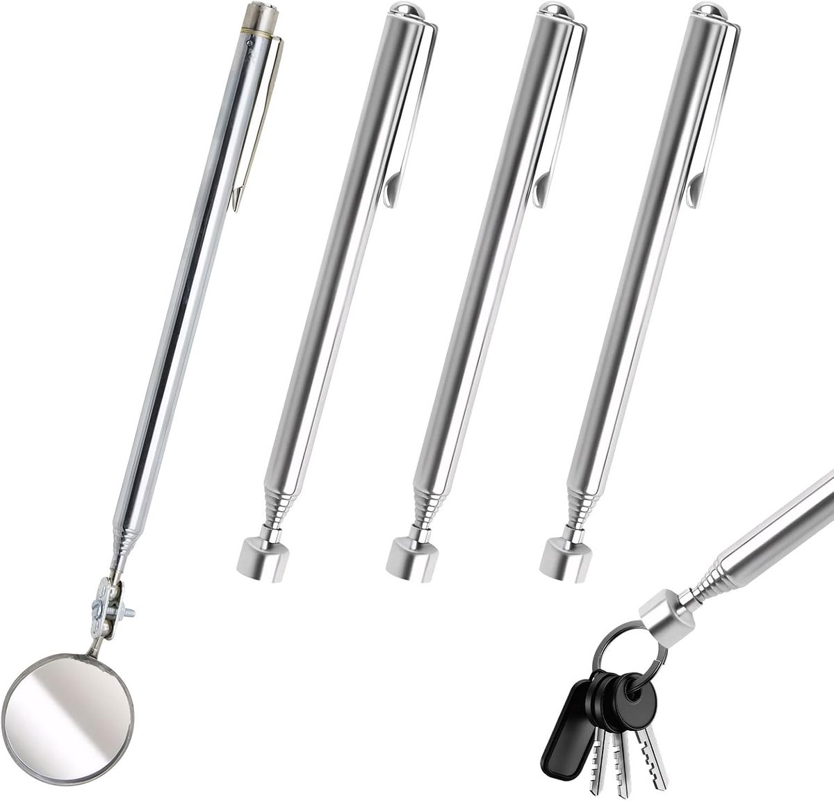 Telescopisch Pick-Up Gereedschap tot 65 cm Uitschuifbare Magnetische Handheld Pick-Up Stick-Krachtige,Roestvrije Magnetische Telescopische Staaf,Pen Stijl Ontwerp,Ideaal voor Senioren