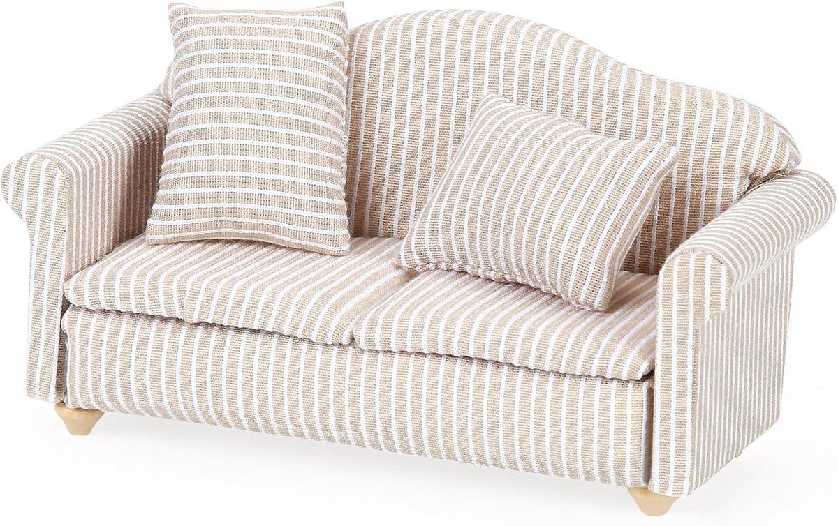 Sofa Bank Mini Sofa kabouter Sofa Poppenhuis Meubels Poppenhuis Accessoires Houten Miniatuur Meubilair kabouter Meubels