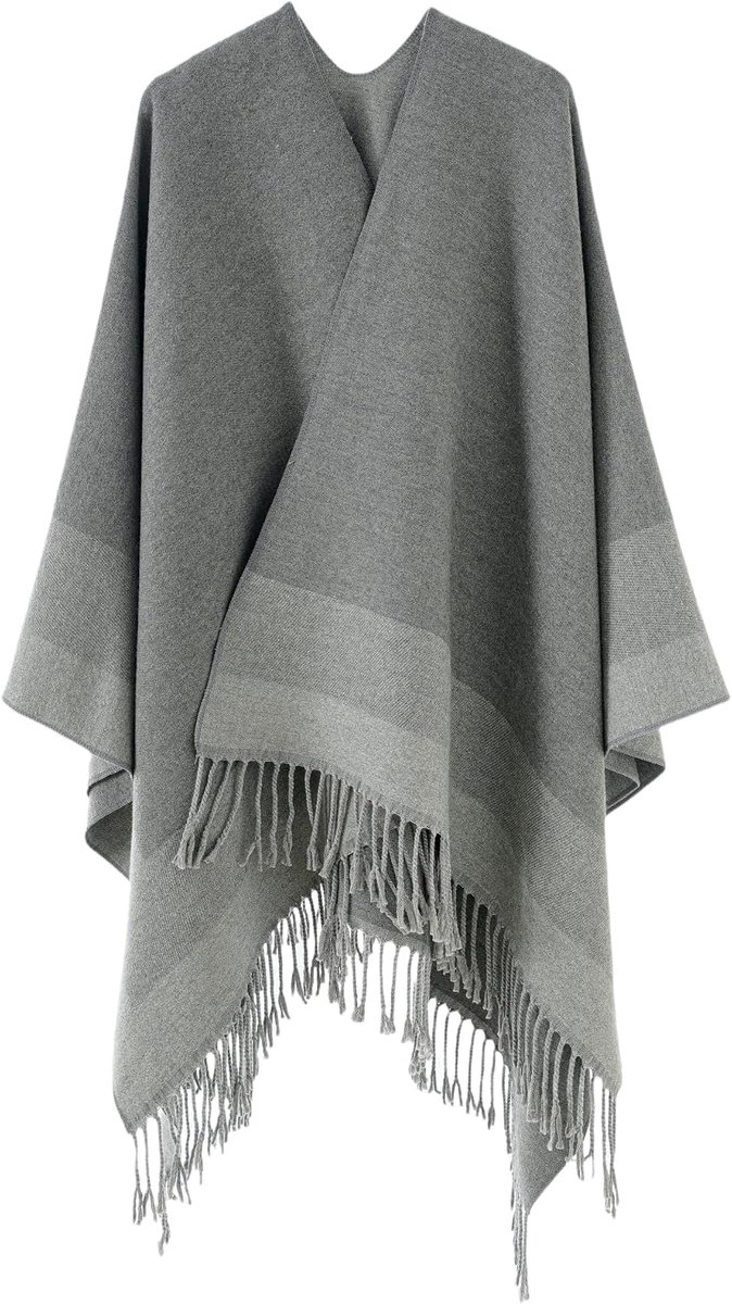 Sjaal Wrap, Open Poncho, Cape Vest, Oversized Truien voor Herfst en Winter