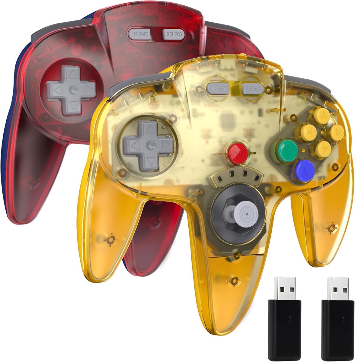 Miadore 2 PCS Draadloze N64-controller voor Switch 1/2/OLED/Lite