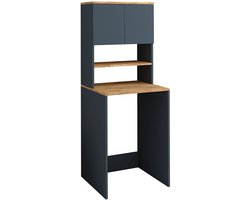 Roomart ATLANTIC-III Wasmachine Overbouwkast 65x181 cm - Antraciet Eiken