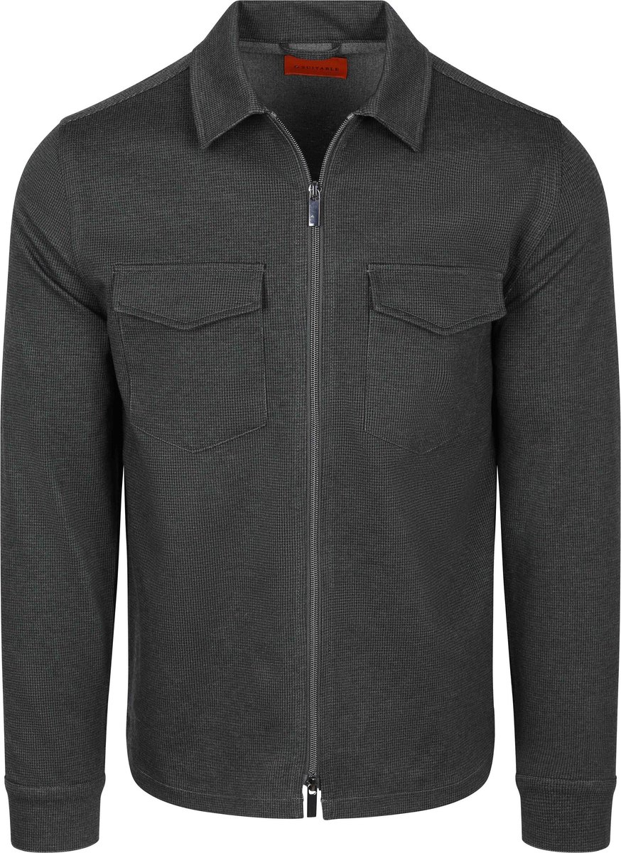 Suitable Overshirt Billy Houndstooth Forest - Maat XL - Heren