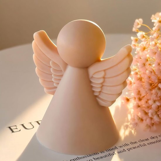 Siliconen engelvorm kaarsen siliconen vorm 3D engel gietvorm DIY 3D engel vorm zeep handgemaakte gietvorm voor kaarsen, zeep, Thanksgiving — afbeelding 4