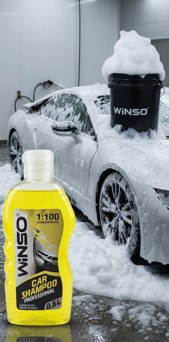 professionele auto shampoo met wax 1:100 500ml - autoshampoo winso - wash en wax - car shampoo