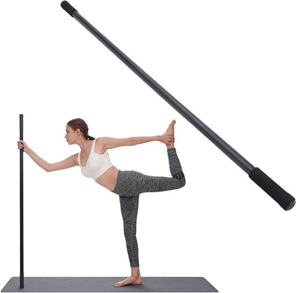 Verstelbare yoga stick - houdingscorrectie - antisliphandvat - fitness en hardlopen