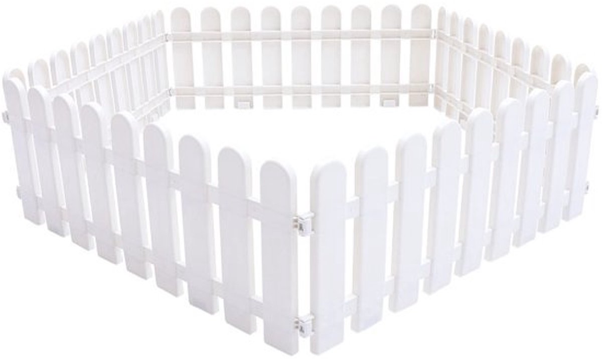Dailygoods- Tuinhek 50 x 20 cm - 5 Stuks - Kunststof - Decoratief - Robuust - Eenvoudige Montage - Geschikt voor Bloembedden - Tuinrand