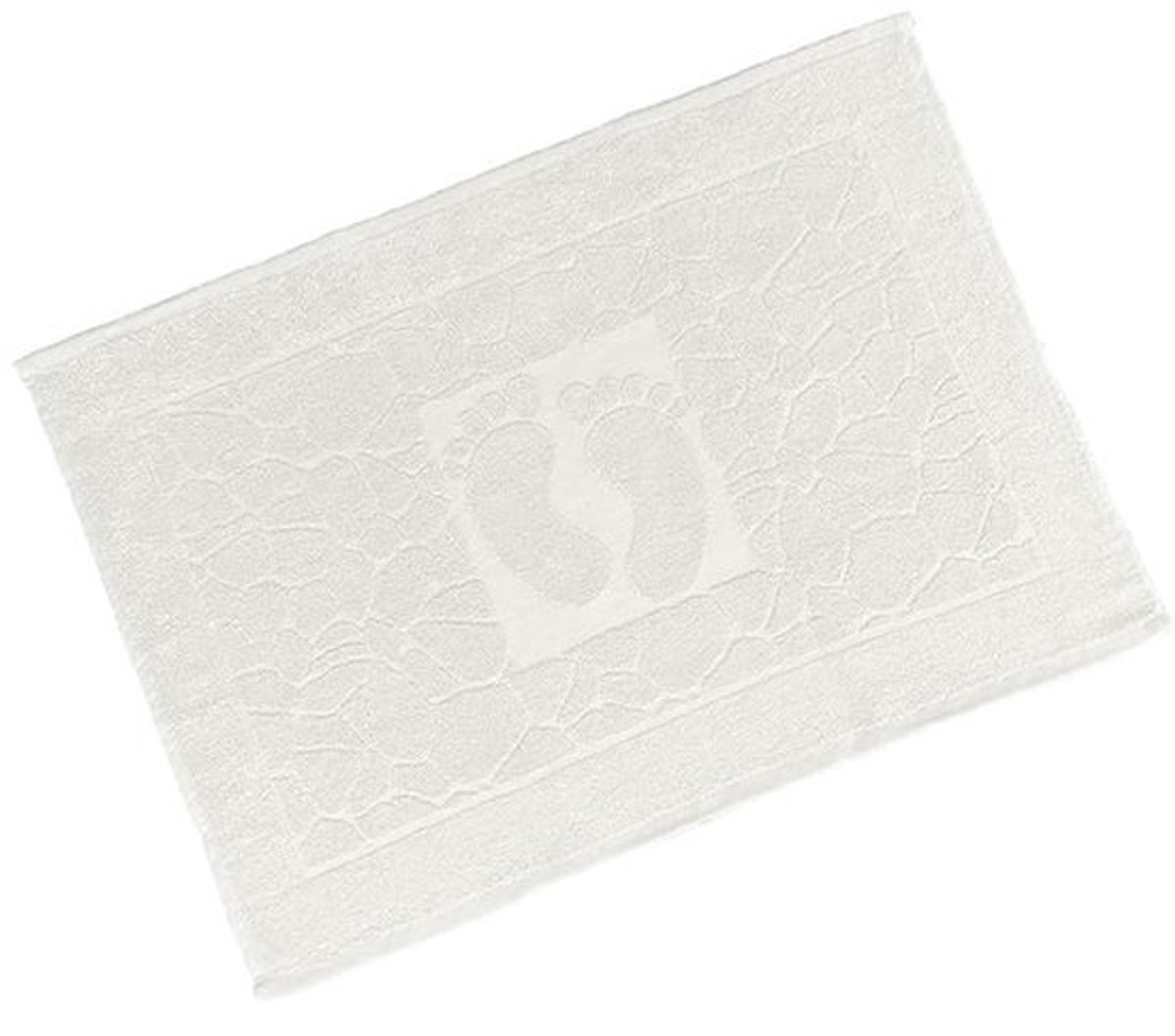 2-delige Badmatset – Absorberend, Sneldrogend en Wasbaar, 100% Katoen, 50 x 70 cm, Wit